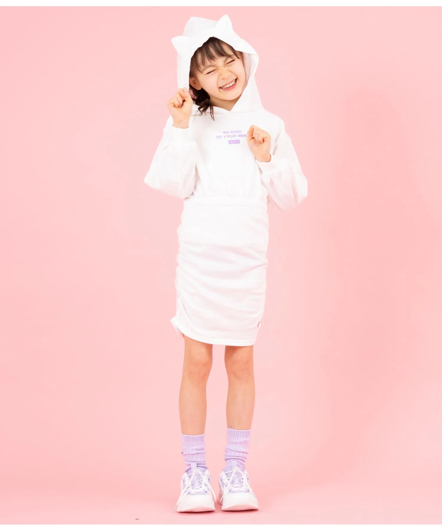 Детскаяワンピース ANAP kids с капюшоном и ушками — фото 4