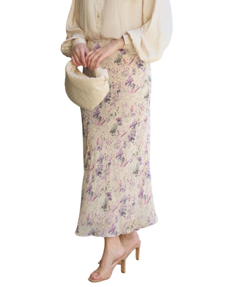 

Женская миди-юбка с кружевной вставкой Saint Lace и принтом Wonderland Lily and Lionel London, Purple