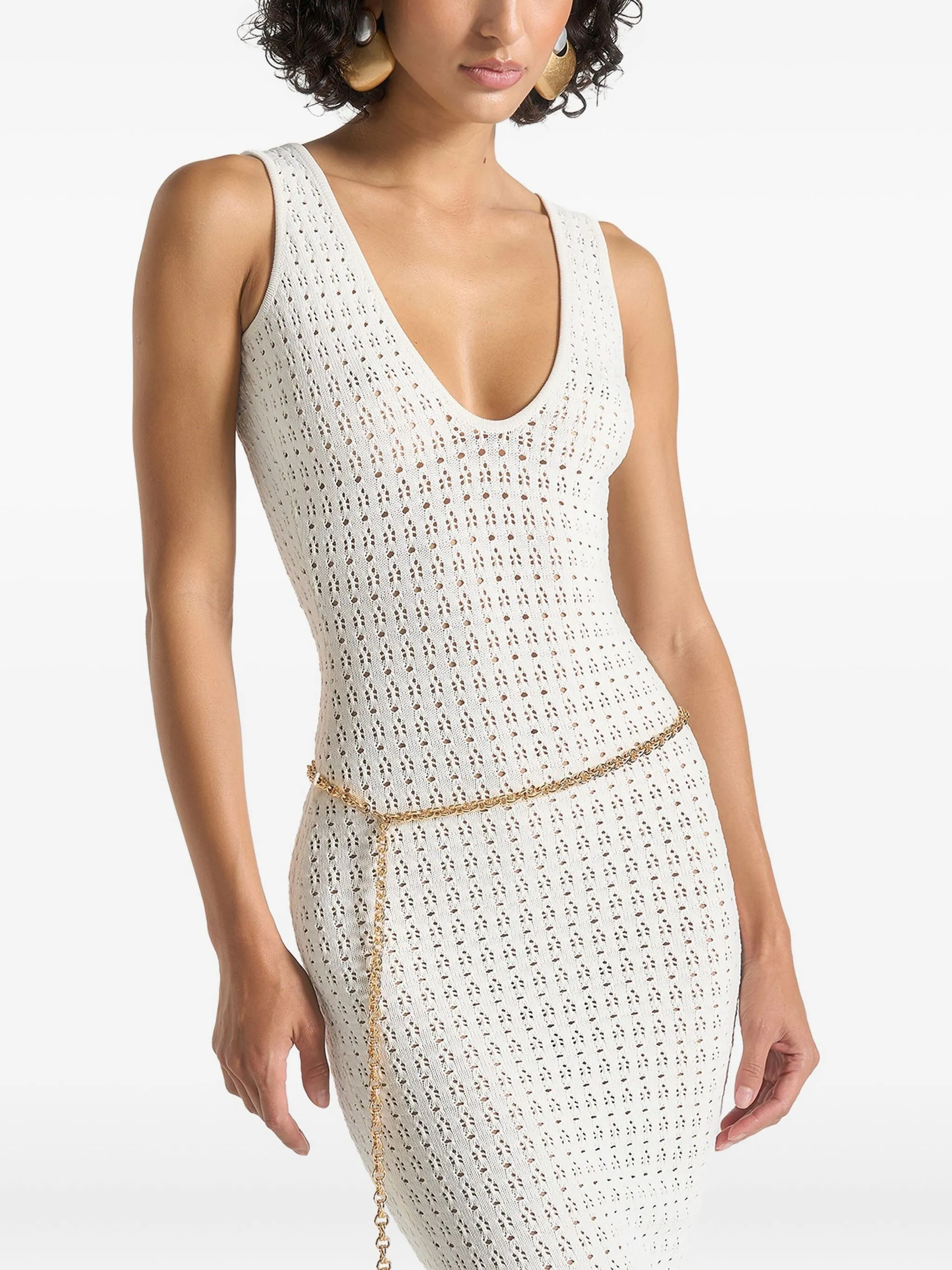 

Платье макси Myriam с открытой спиной Manière De Voir, белый