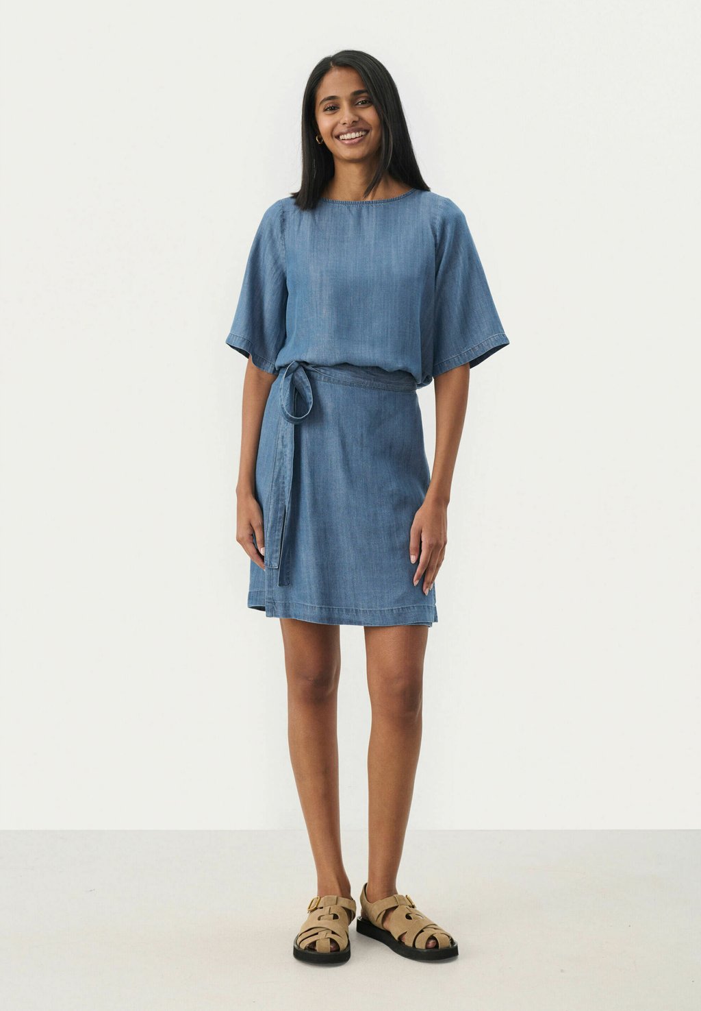 

Джинсовая юбка Wrap skirt Part Two, цвет Medium Blue Denim