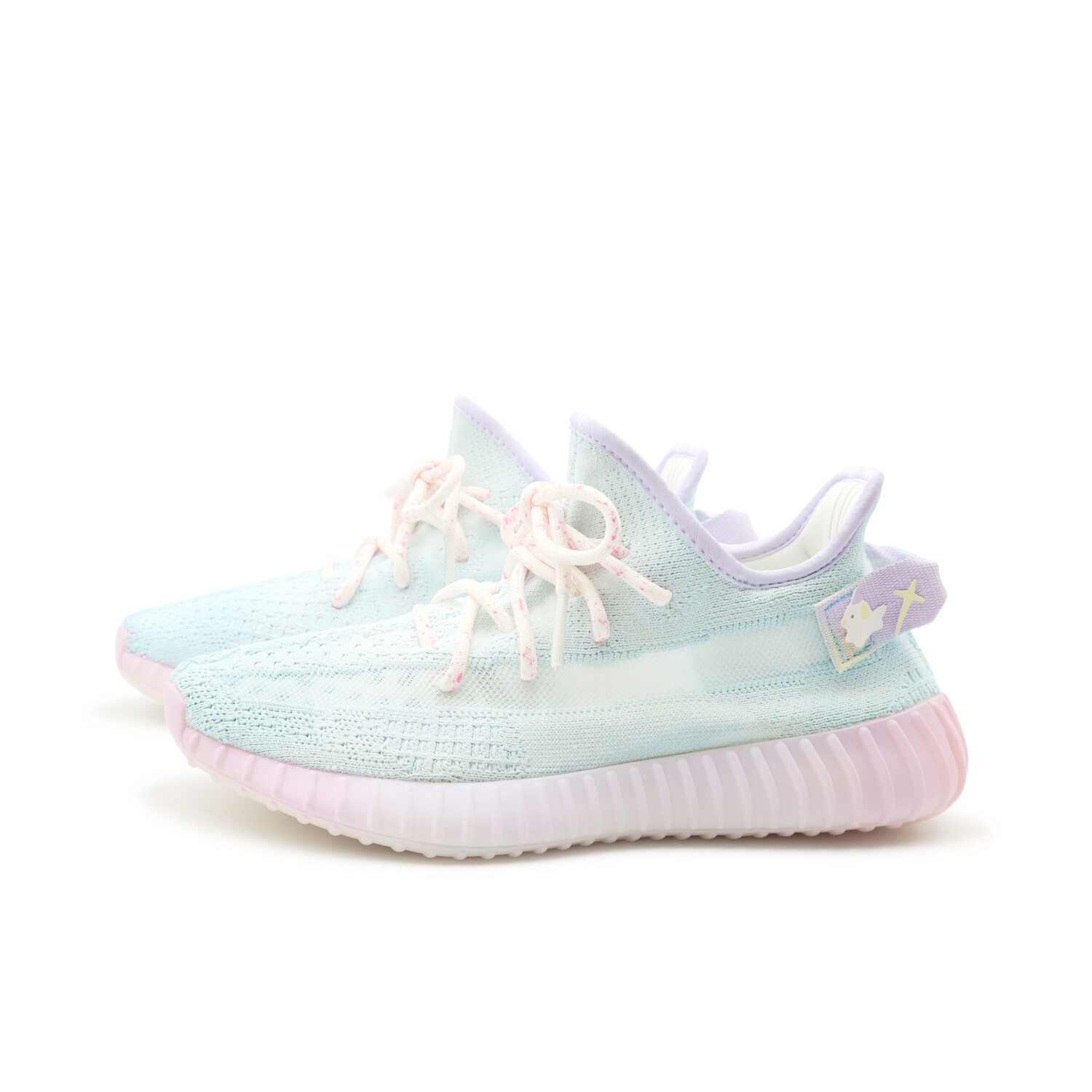 Кроссовки adidas originals Yeezy Boost 350 V2 Lifestyle Shoes Unisex Low-top Blue/purple/pink, голубой — фото 3