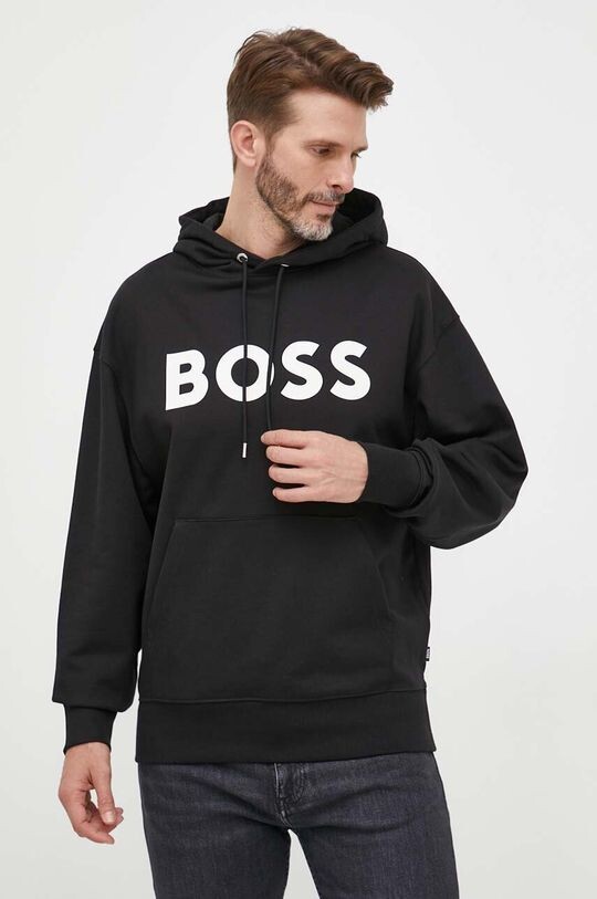 

Хлопковая толстовка Boss, черный