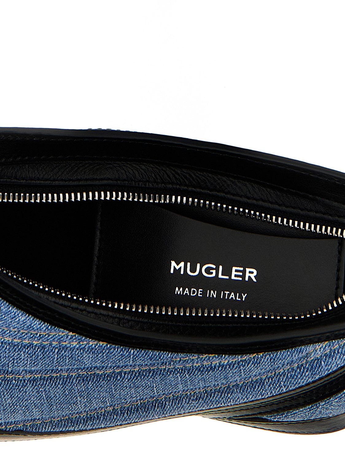 Маленькая джинсовая сумка на плечо Spiral Curve 01 Mugler, мультиколор — фото 4