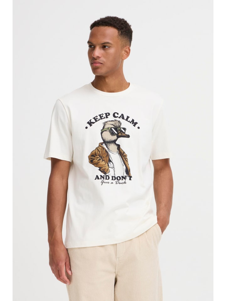 

BLEND Белая футболка с круглым вырезом BHIvik