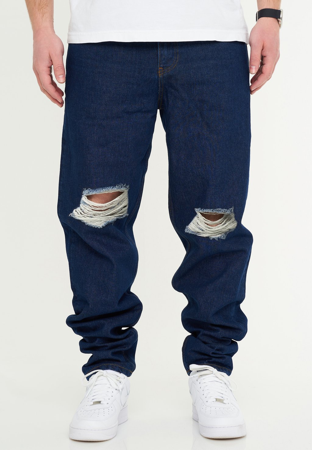 

Джинсы свободного кроя RIPPED JEANS TAPERED-FIT AMSTERDAM One Redox, темно-синий