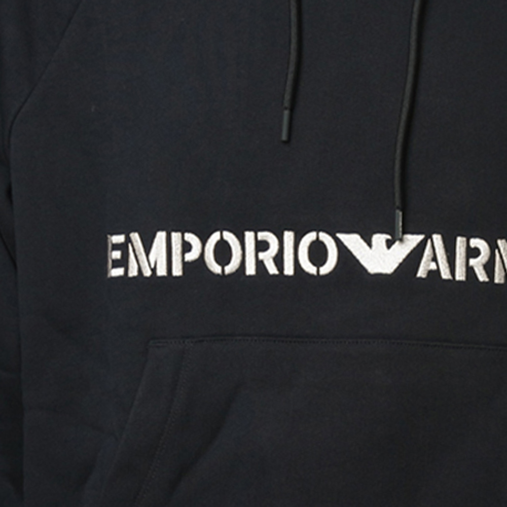 Толстовка EA FW23 мужская тёмно-синяя EMPORIO ARMANI, чёрная — фото 3