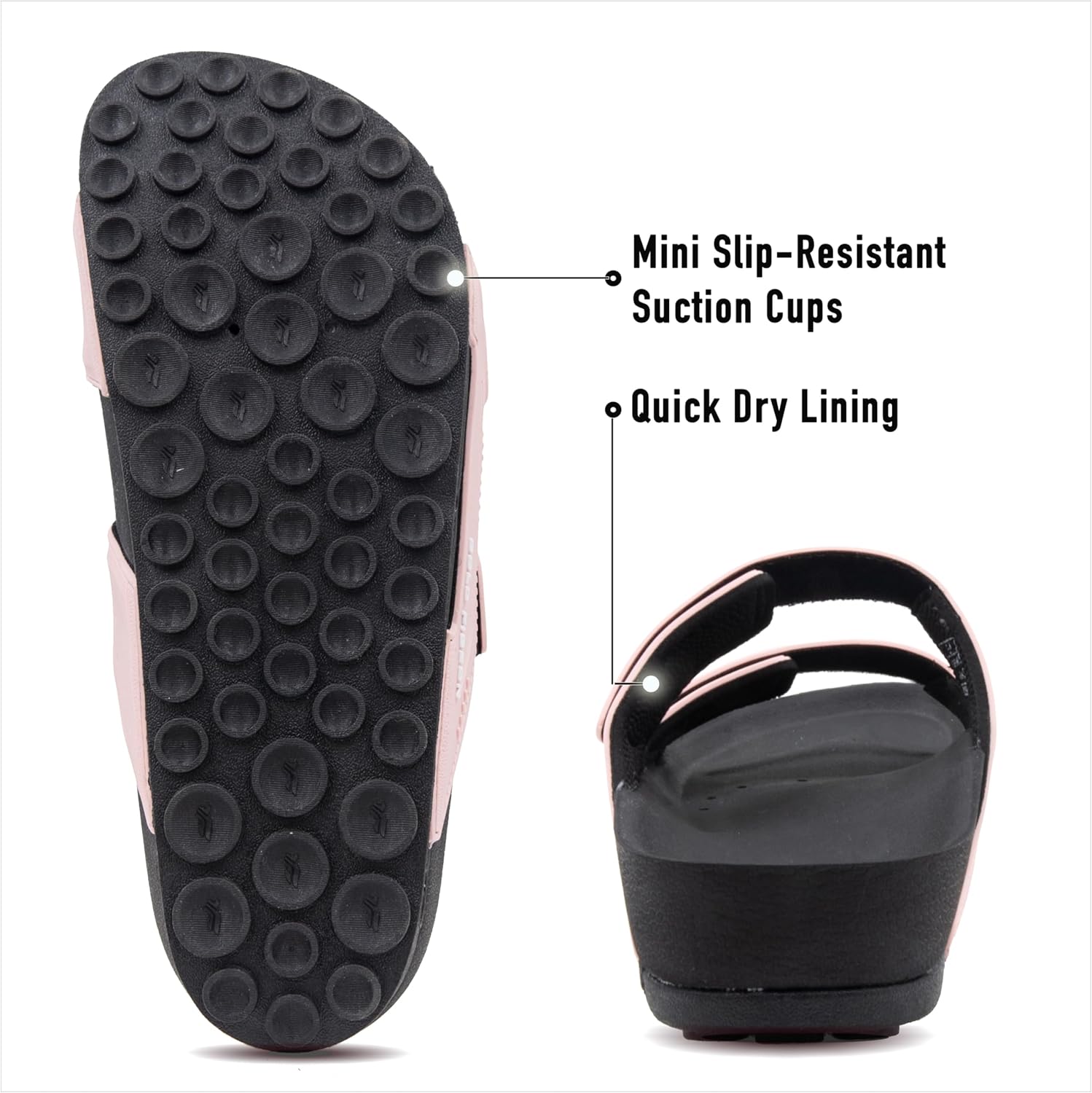 Сандалии Gold Pigeon Shoes PIRO унисекс с ортопедической стелькой Orthoheel, высокоплотным гелем и подошвой с водоотведением, розовый — фото 4