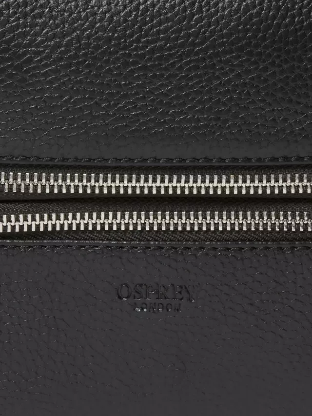 Маленькая косметичка с двойной молнией, черная OSPREY LONDON — фото 4