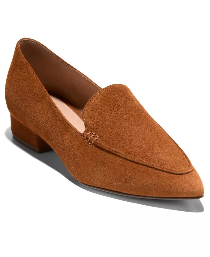 Женские туфли Valantina с острым носком и блочным каблуком Cole Haan, коричневый