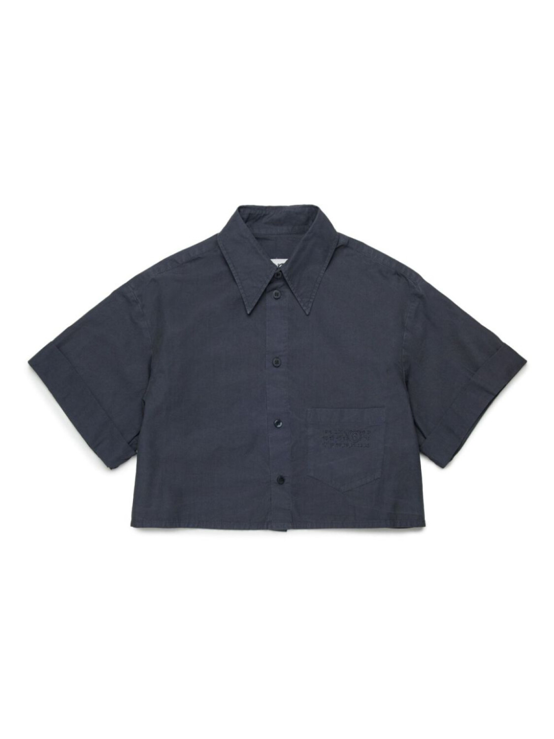 

MM6 Maison Margiela Kids рубашка с логотипом, синий