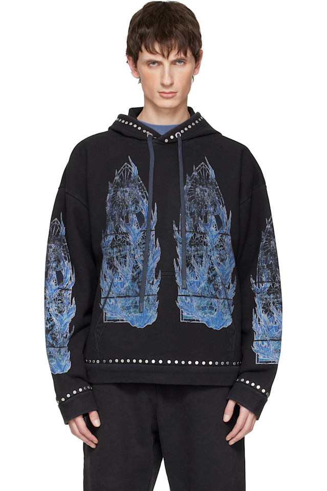 

Who Decides War Худи с черным пламенем и стеклом