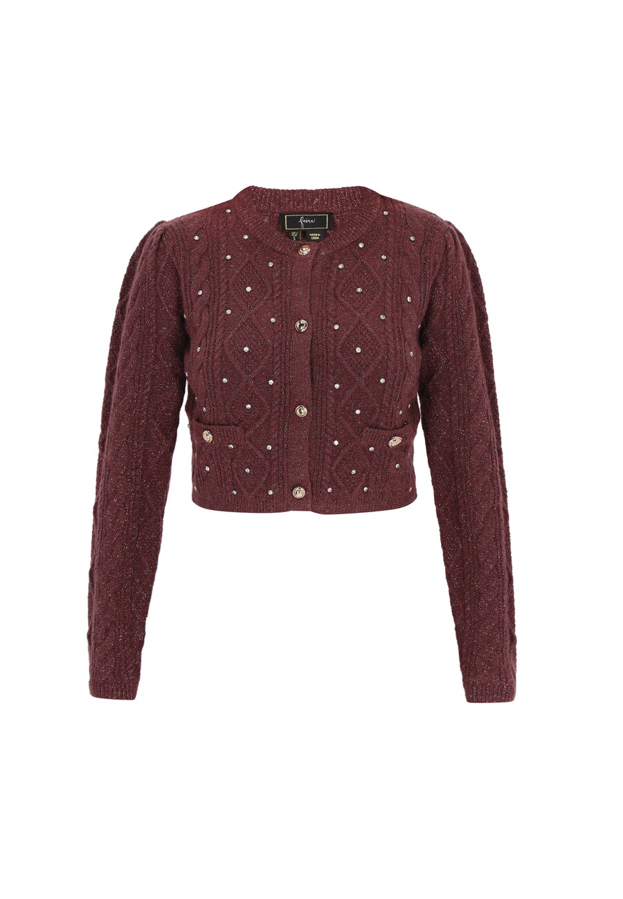 

Вязаный кардиган faina Fashion Look, бургундия