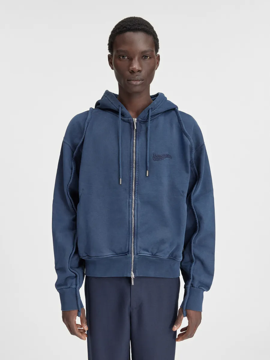 

Толстовка на молнии с логотипом Wave Le Camargue Jacquemus, темно-синий