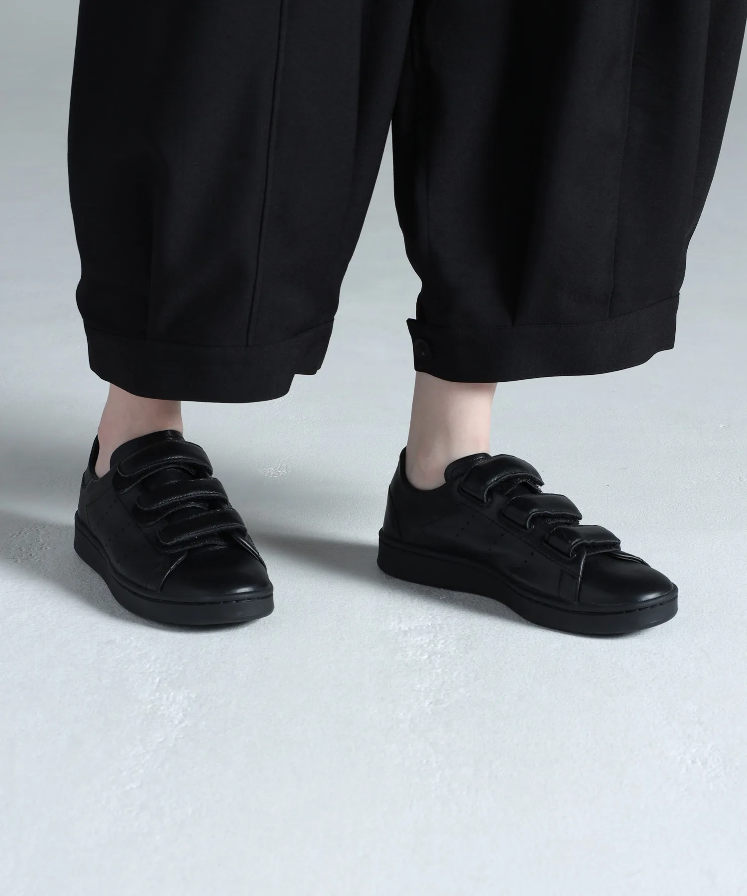 Унисекс кроссовки из натуральной кожи Y-3 Stan Smith Velc чёрные