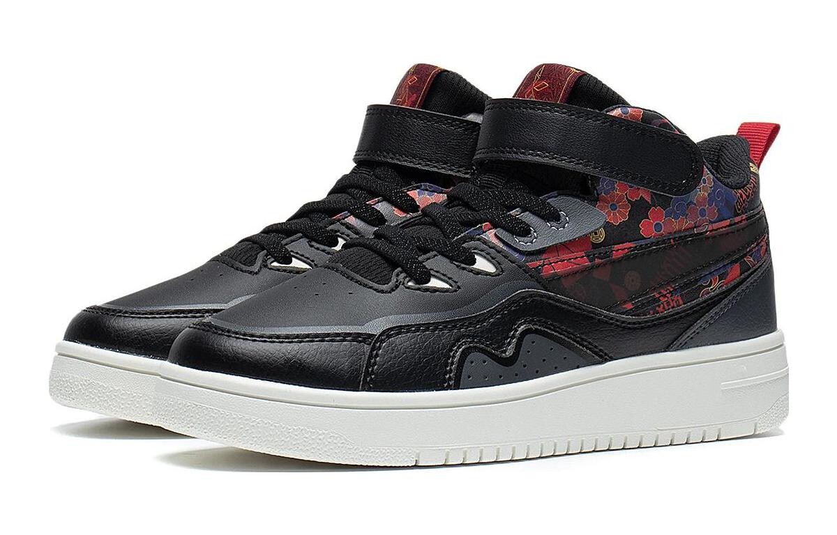 937 Детские кроссовки для скейтбординга GS Mid-top Black And Red Camouflage Lining Young — фото 3