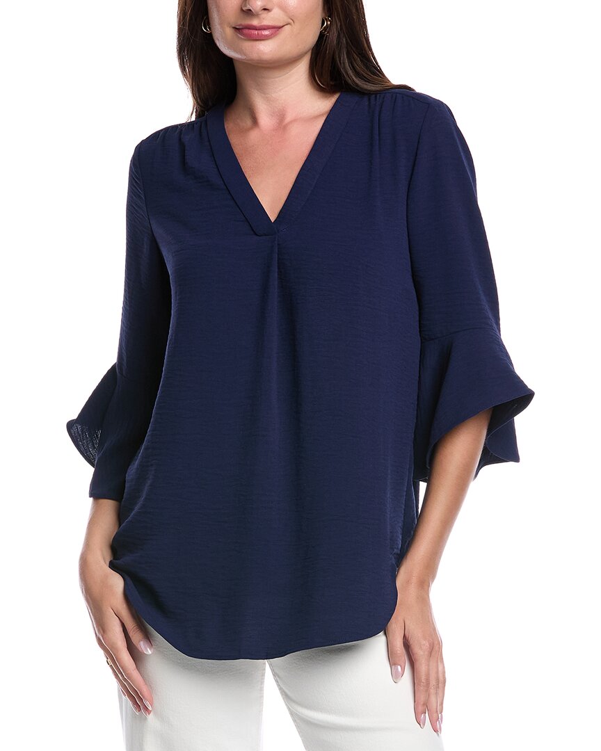 

Джонс Нью-Йорк Блузка с Y-образным вырезом Jones New York, синий