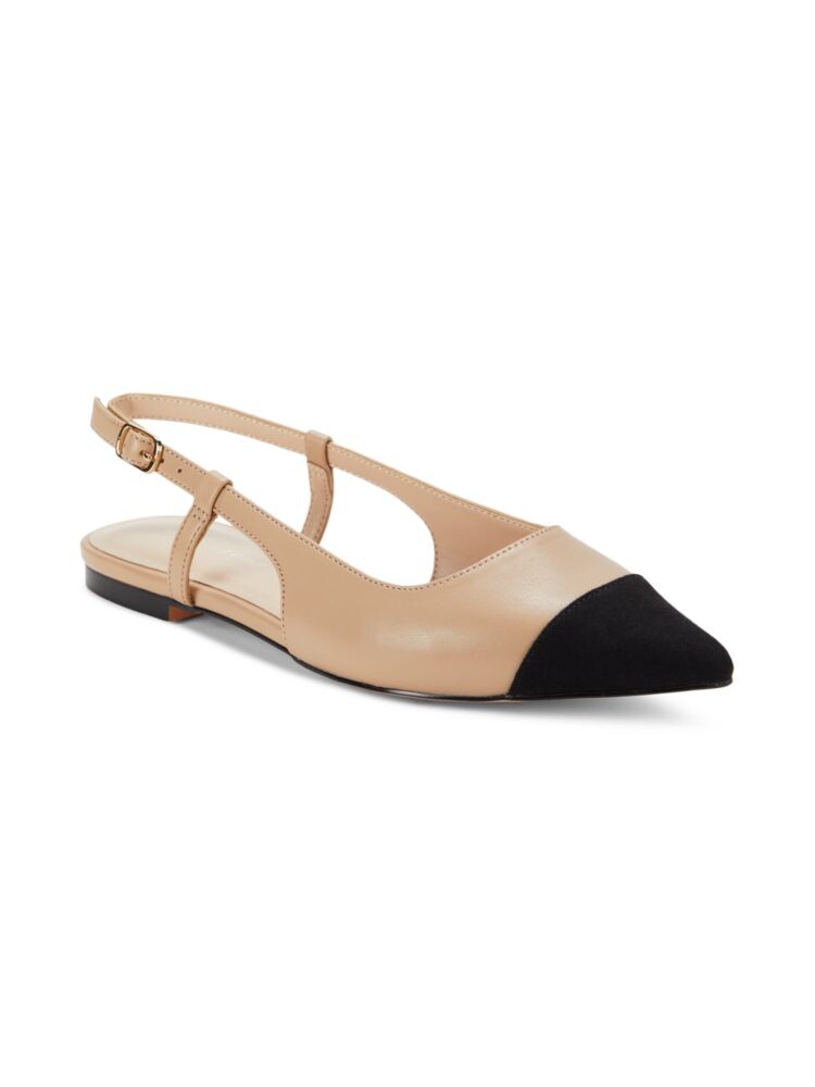Двухцветные балетки Samantha на плоской подошве Saks Fifth Avenue, цвет Nude Black — фото 2