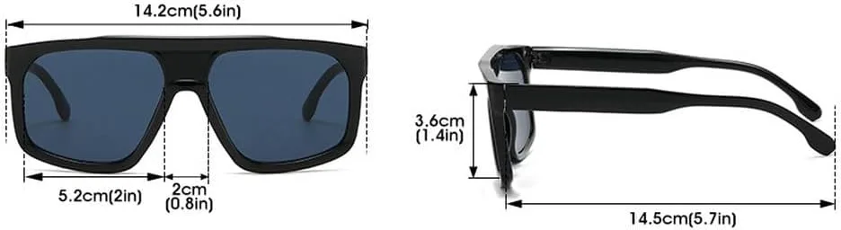 

Классические цельные солнцезащитные очки для мужчин, с плоской верхней частью, для женщин, в большой оправе, черные, с защитой от УФ-излучения UV400 TKKTLLT, Silver