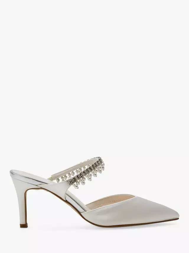 Мюли Rainbow Club Amyla Satin Pearl Detail, цвет ivory satin