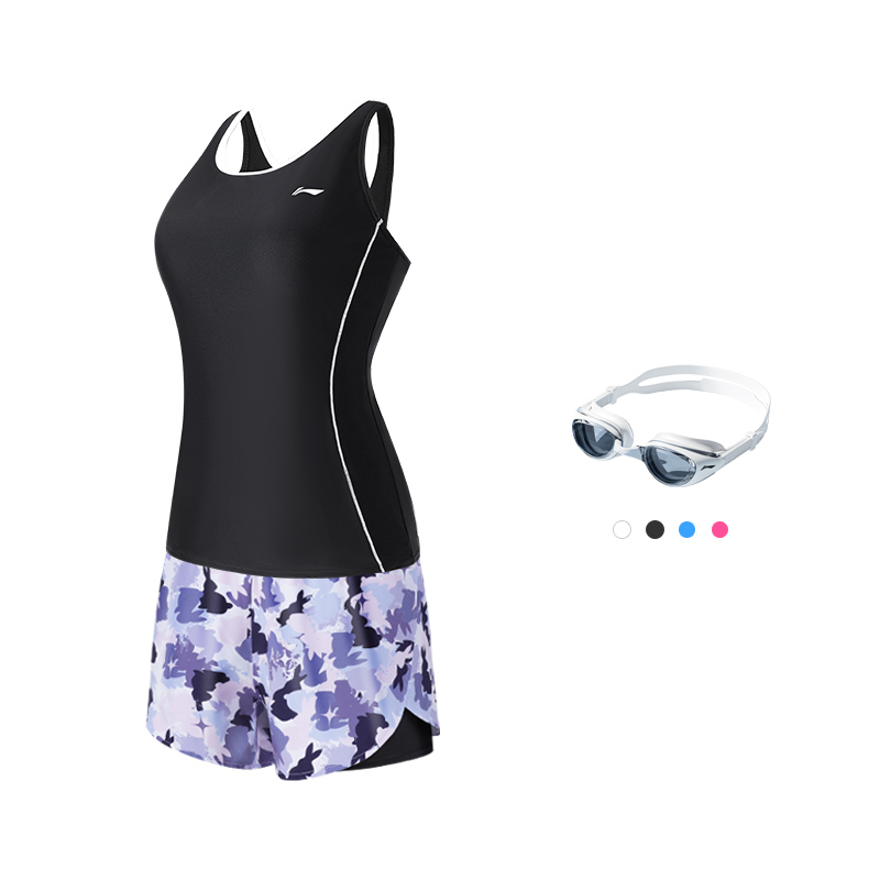 

LINING Купальник из двух частей Women's Elegant Black Purple Flower