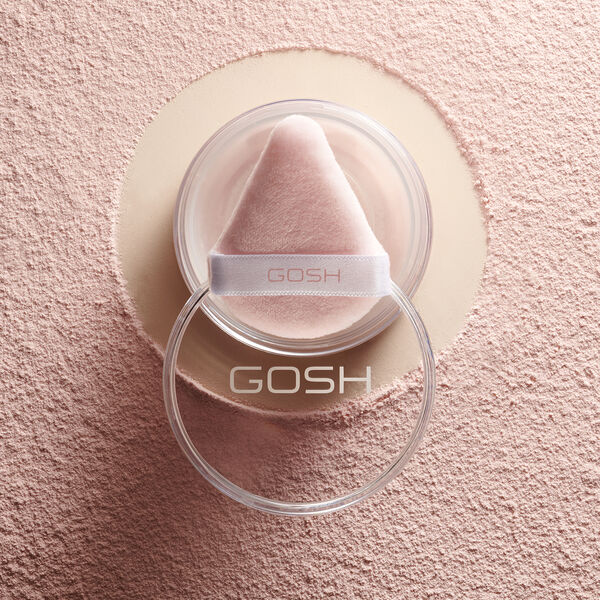 Рассыпчатая фиксирующая пудра для лица 001 нежно-розовая, 15 г Gosh Copenhagen Bake'N set anti-shine, цвет 001 soft pink — фото 2