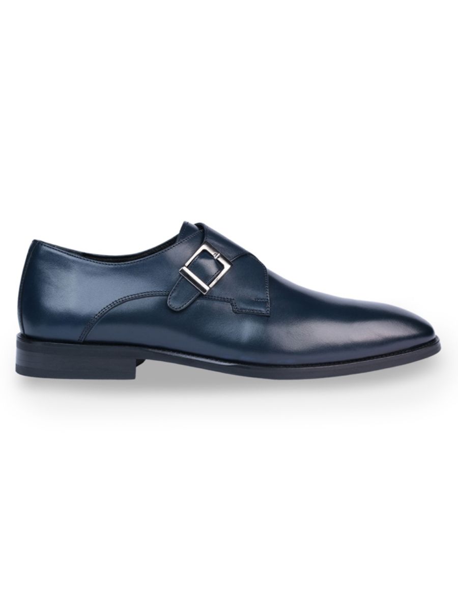 

Кожаные туфли-монки Kyrenia с ремешком Vellapais, цвет Navy Blue