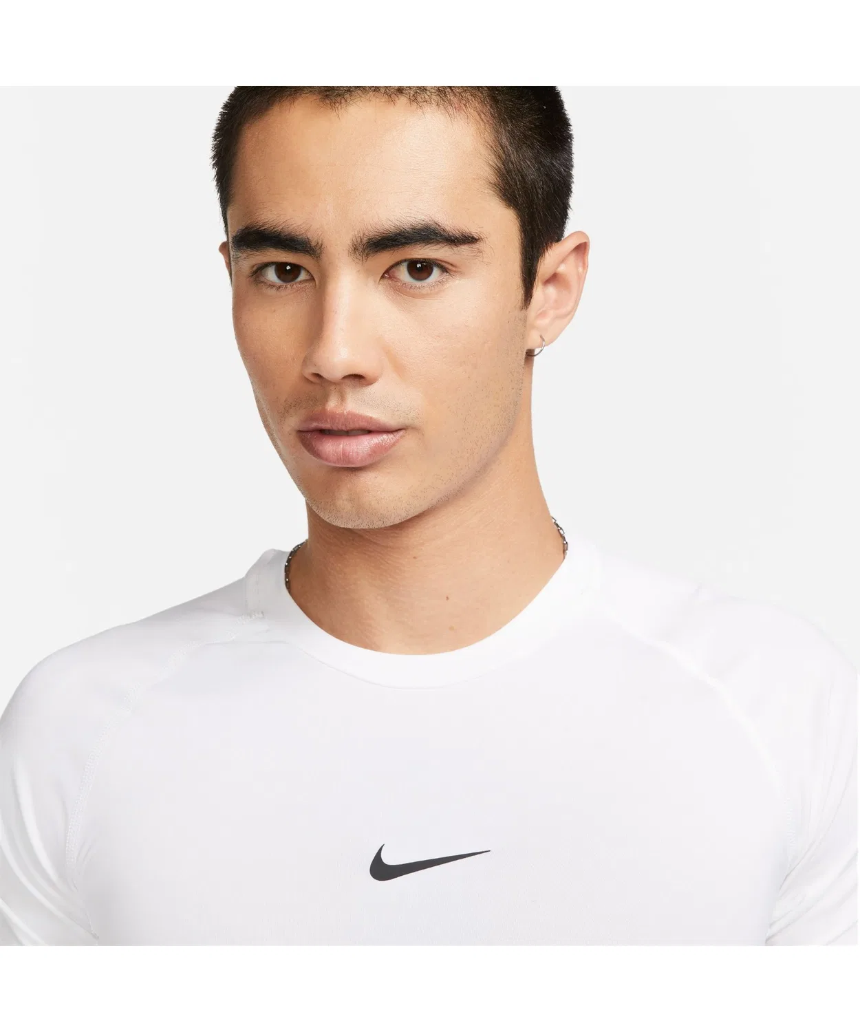Футболка Nike Pro с длинным рукавом, белая — фото 3