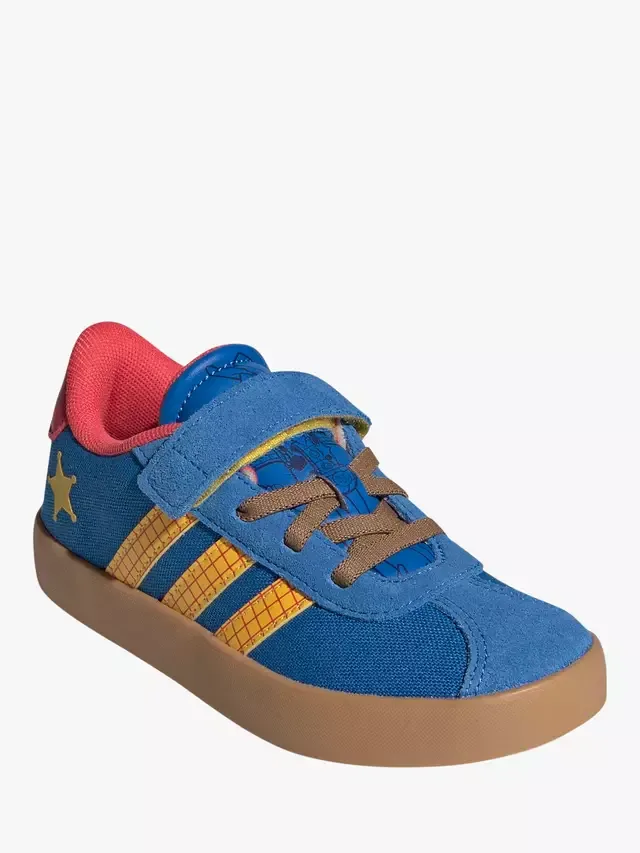 Детские кроссовки Pixar Toy Story Woody VL Court 30, синие/разноцветные adidas — фото 2