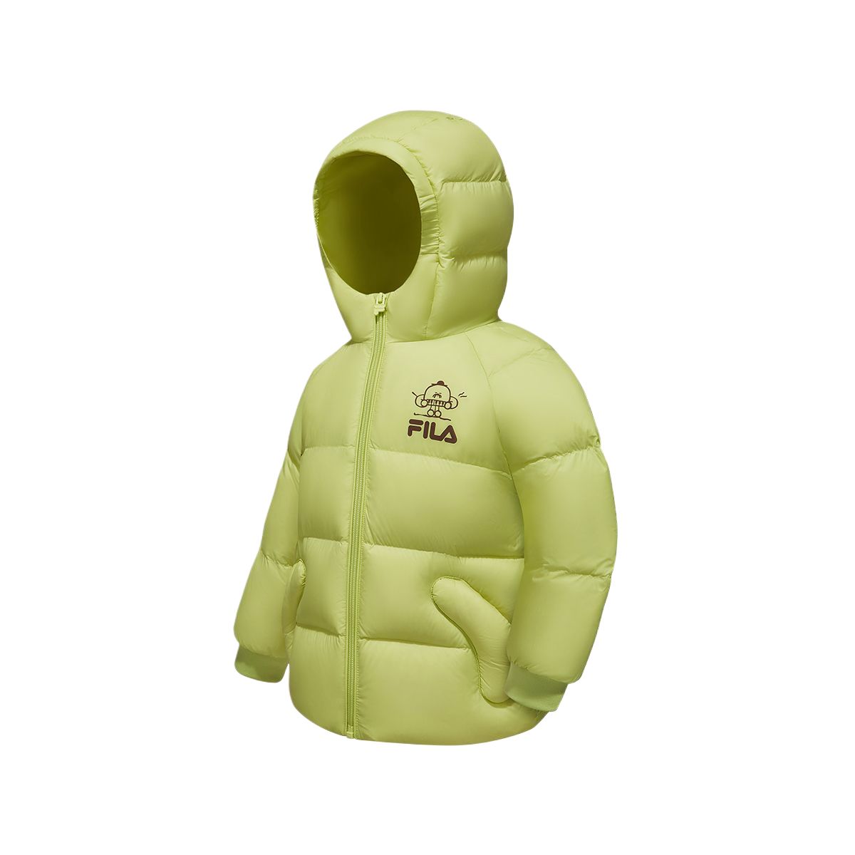 Куртка-пуховик x SEUNGYOUN KIM FW25 для детей 3-7 лет FILA KIDS, cocktail зеленый — фото 4