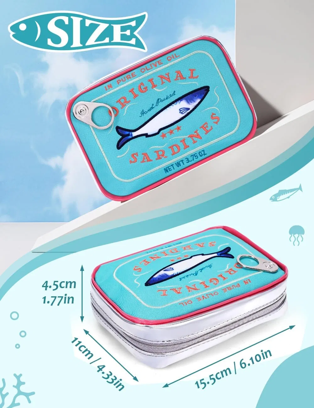 Косметичка «Sardine» от Cessfle Cessfle, Blue Mix Pink — фото 3