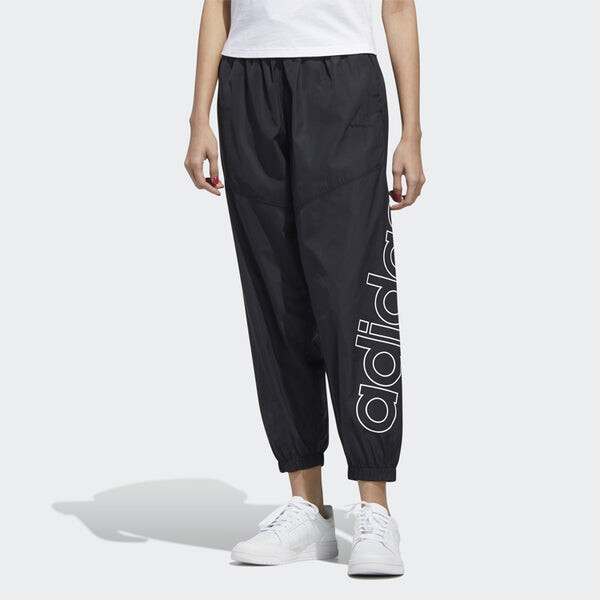 Спортивные штаны (WMNS) adidas neo Brlv Wvn Tp Logo Printing Sweatpants Black, черный — фото 3
