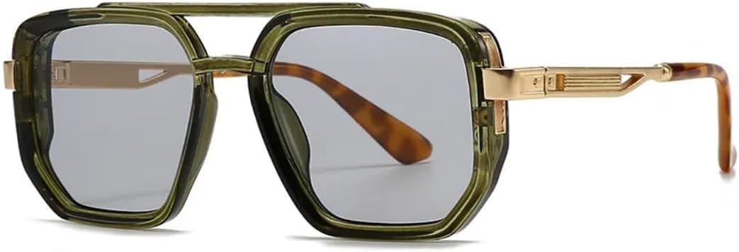 

Солнцезащитные очки для мужчин и женщин - защита UV400 - двойная перемычка, большая оправа, градиентные линзы, для занятий спортом на открытом воздухе и вождения LXLHWN, Tyj539-3