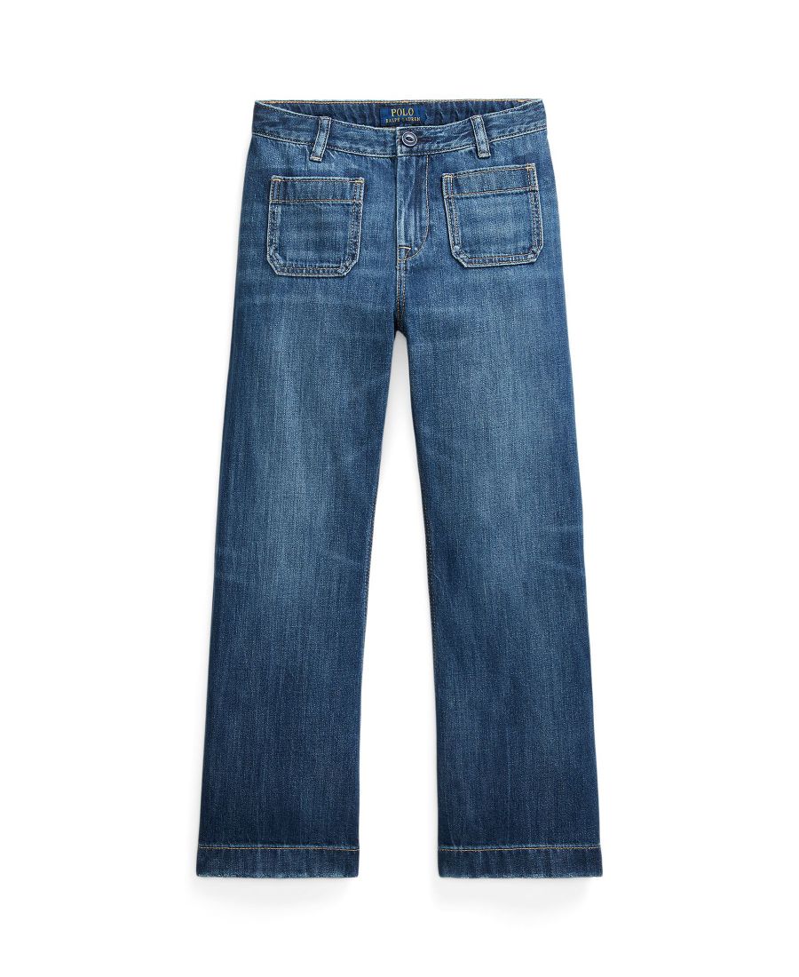 

Джинсы с широкими штанинами и логотипом для девочек 7-16 лет Polo Ralph Lauren, Juni Wash