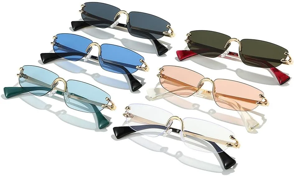 

Солнцезащитные очки UV400 с металлическим градиентом оправы, без оправы, для женщин и мужчин, для бега и занятий спортом на открытом воздухе generic, 6220-c5