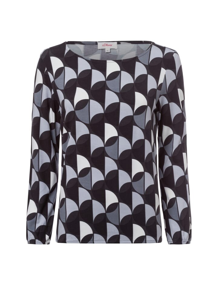 

Футболка s.Oliver Langarmshirt, цвет anthrazit schwarz