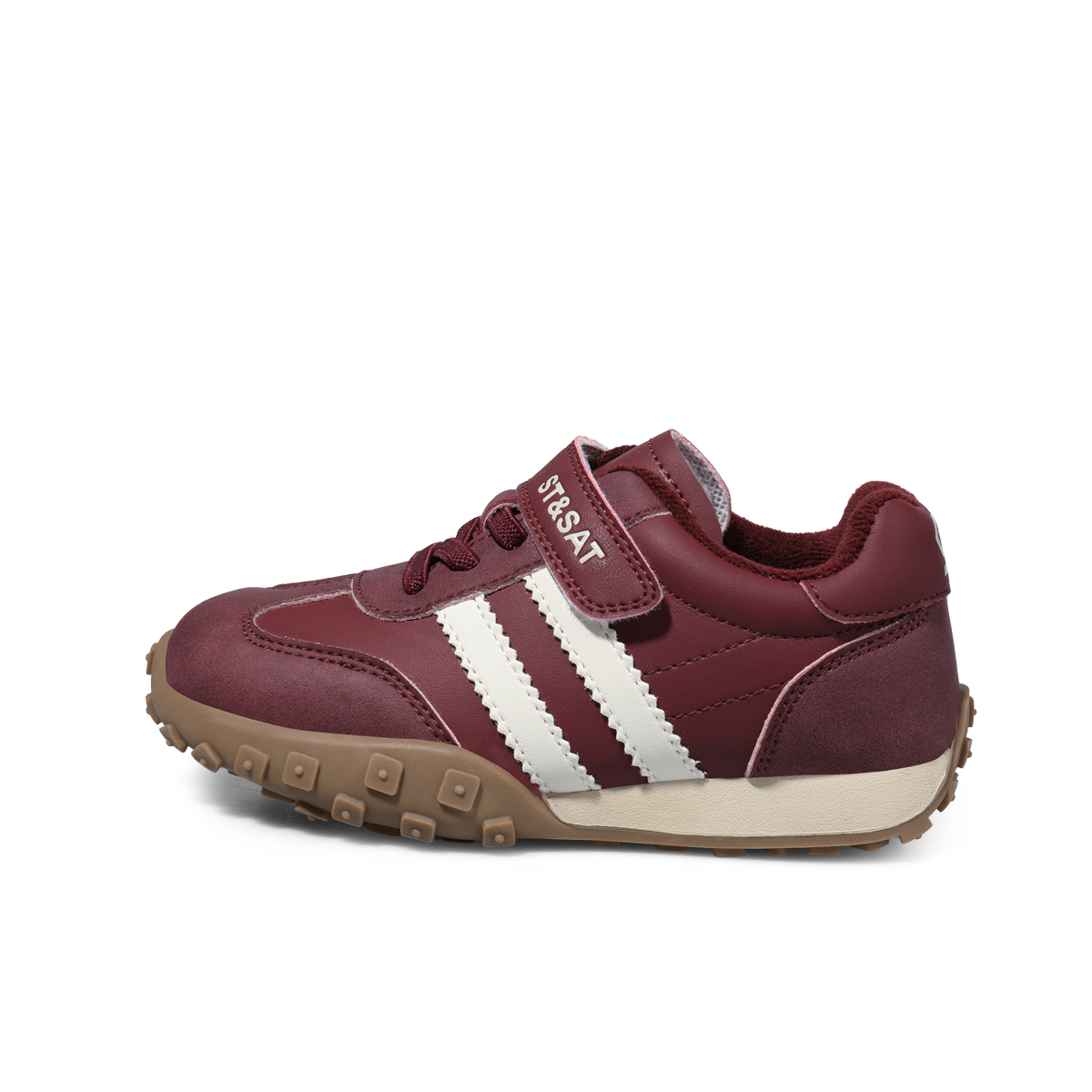 

Непромокаемые утепленные легкие амортизирующие низкие повседневные детские кроссовки Kids' ST&SAT, красный