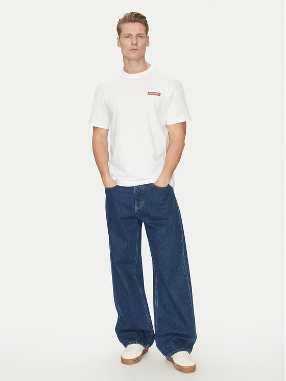 Футболка обычного кроя Overlay Print K10K114158 Calvin Klein, белый — фото 2