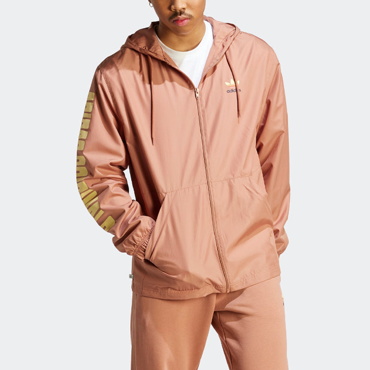 Куртка adidas originals Graphic Planet Windbreaker Jacket 'Clay Strata', розовый — фото 2