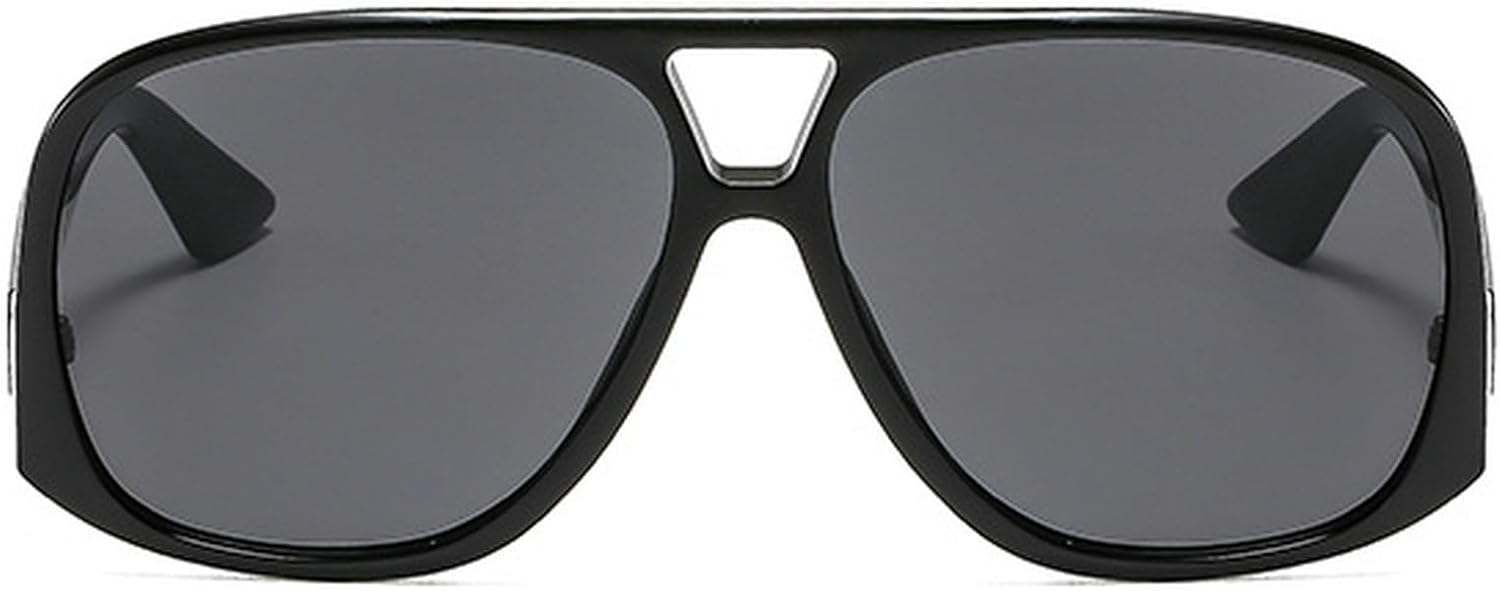 

Роскошные солнцезащитные очки-пилот большого размера для женщин и мужчин, популярные винтажные солнцезащитные очки с двойной перемычкой, защита от УФ-излучения UV400 mincl, C1