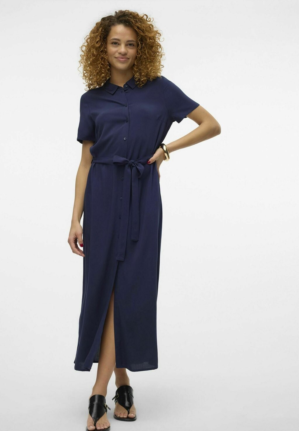 Длинное платье Vero Moda, темно-синий Vmeasy Langes