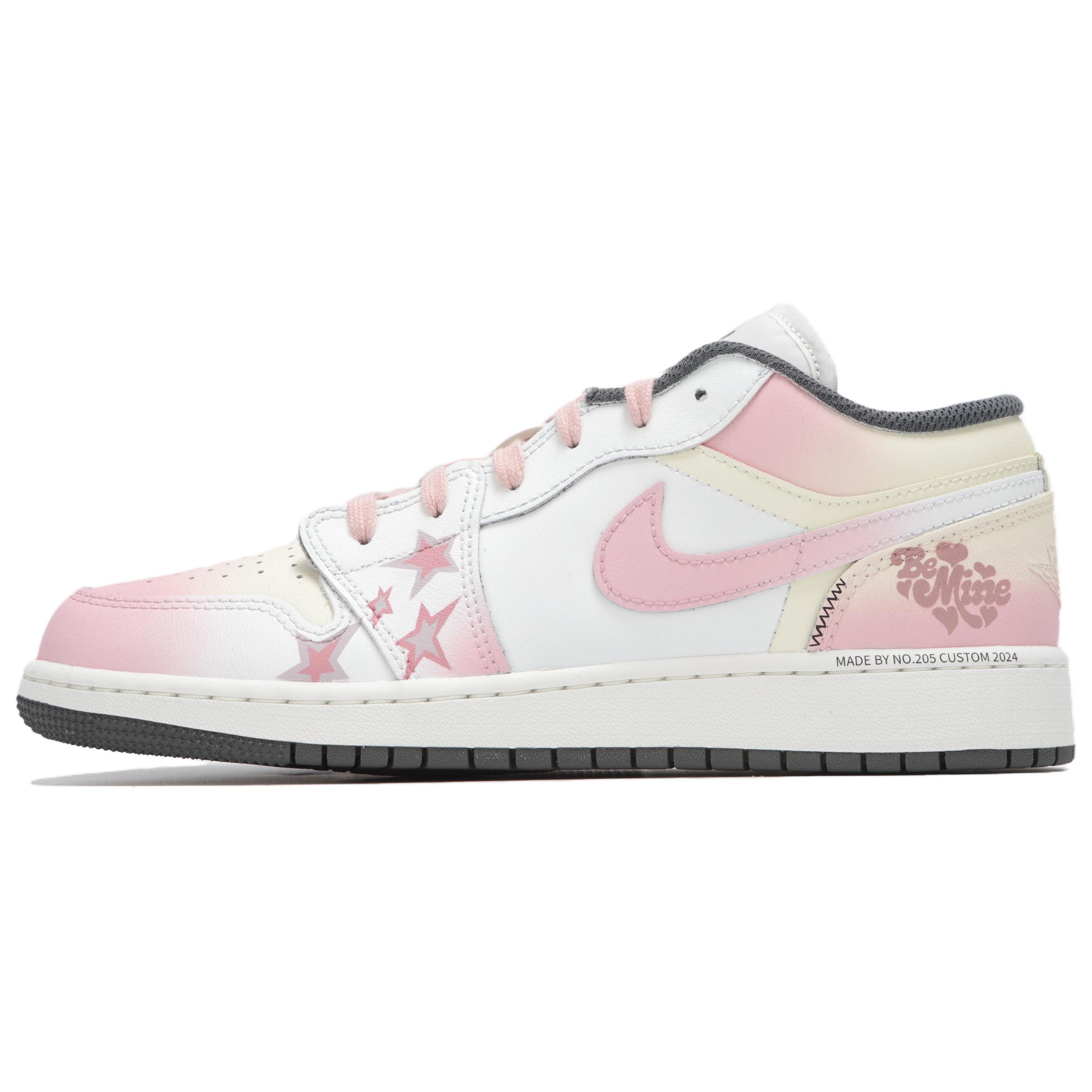 

Jordan Кроссовки Air 1 Abrasion Resistant Low top Vintage мужские бело-розовые