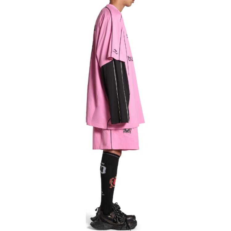Футболка унисекс розовая Balenciaga, розовый — фото 4