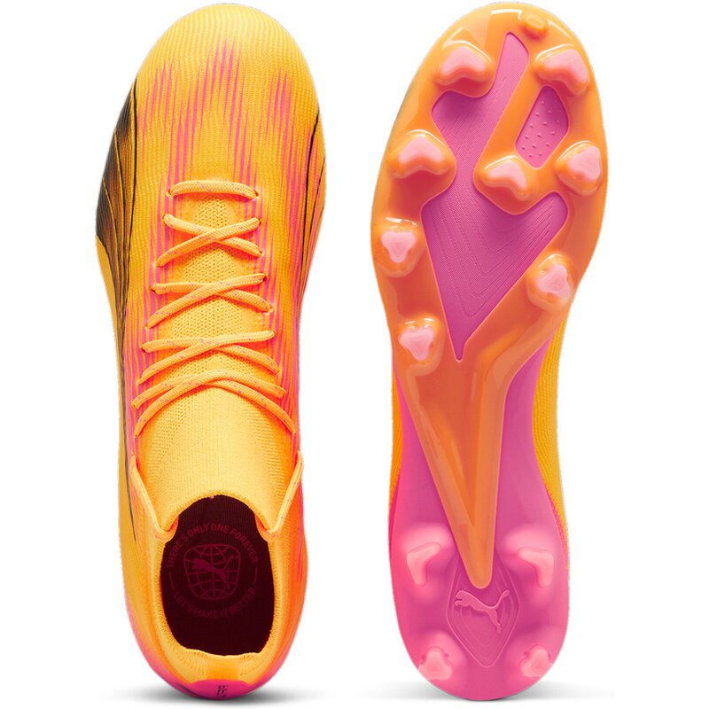 Футбольные бутсы для игры на траве Ultra Pro FG/AG Puma, цвет sun stream-puma black-sunset g — фото 2
