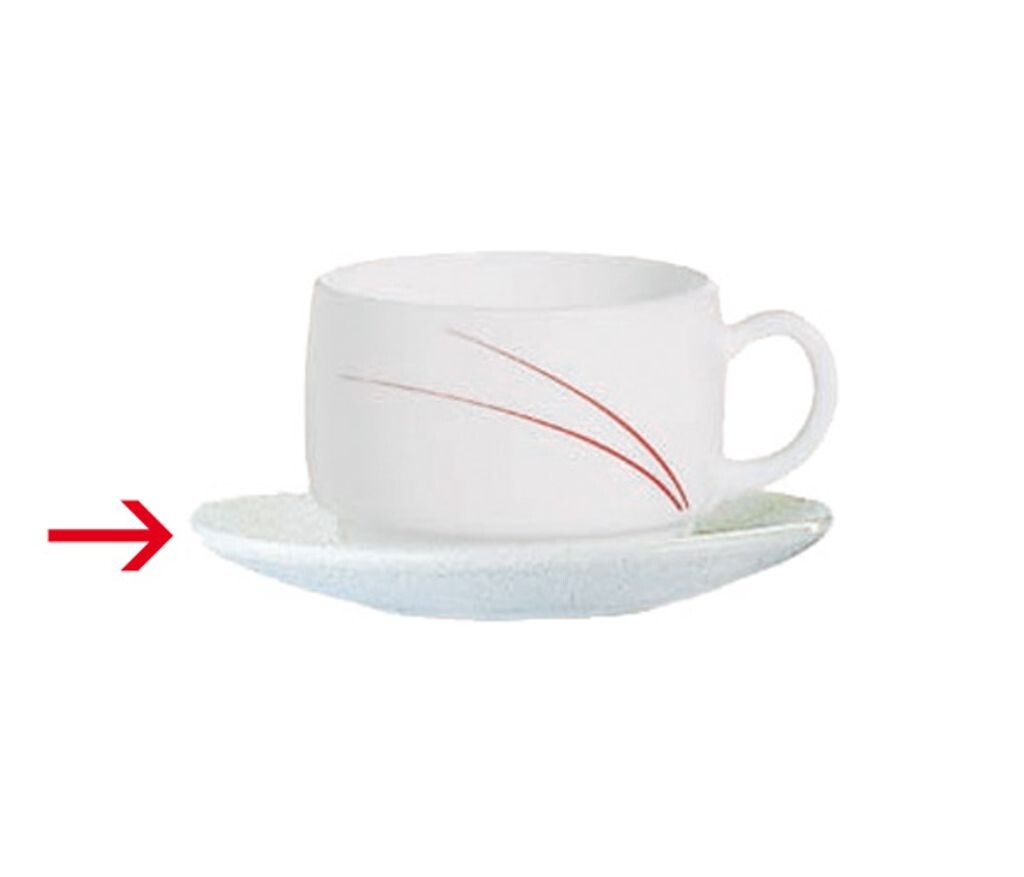 

6 кофейных блюдец, обеденные тарелки диаметром 14 см, обеденный сервиз ARC