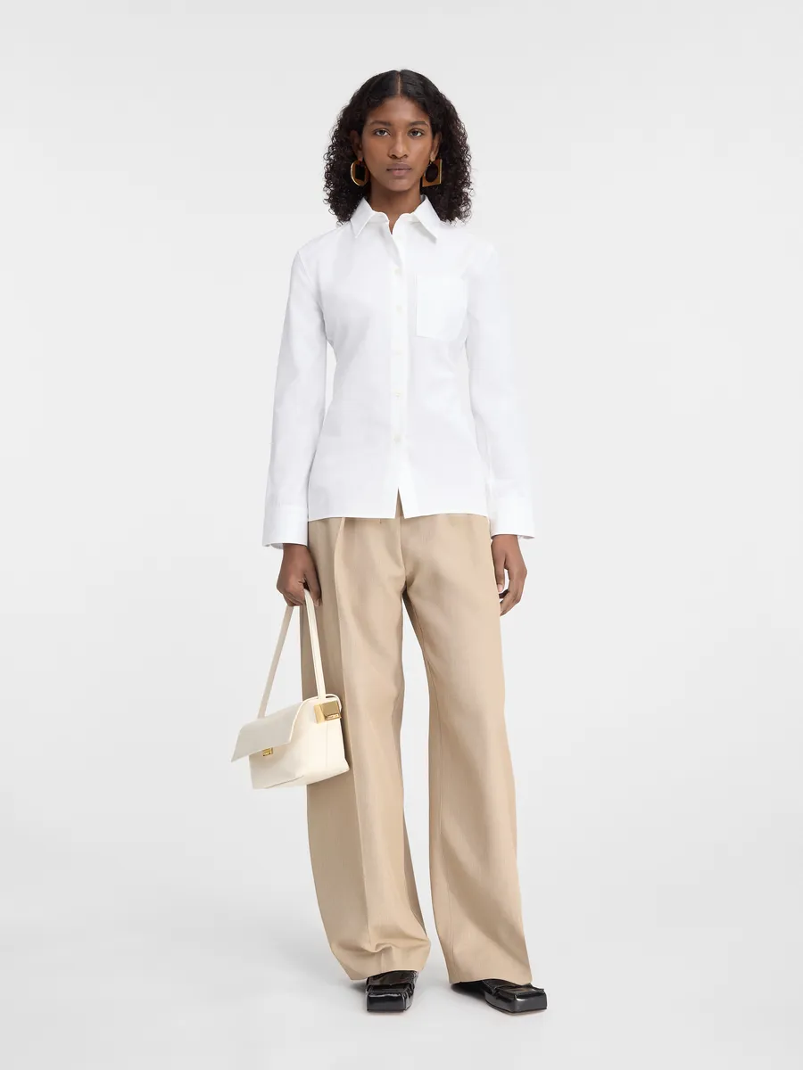 

Приталенная рубашка с открытой спиной Jacquemus, белый
