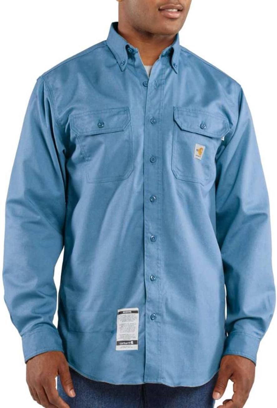 

Carhartt мужская огнестойкая классическая рубашка из твила, Light Blue