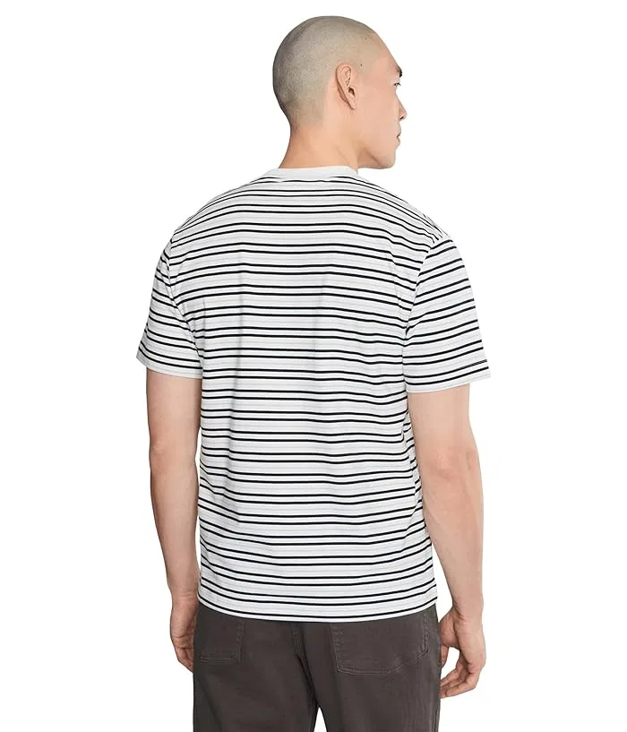 Футболка полосатая Lacoste, Blackbird/White — фото 4