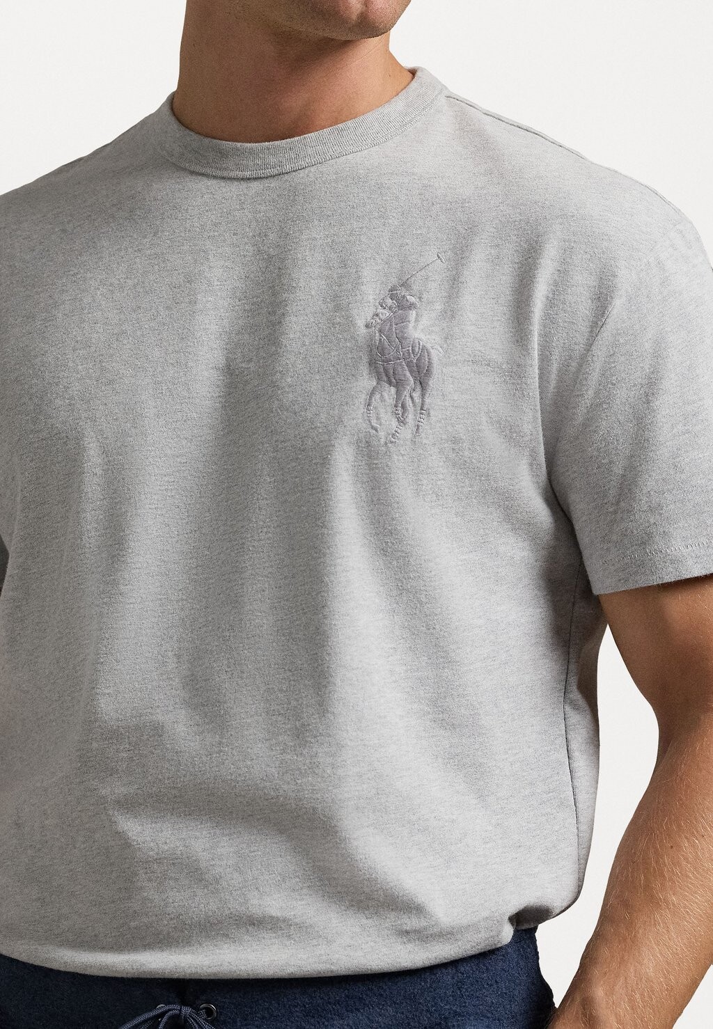 

Базовая футболка CLASSIC FIT BIG PONY JERSEY T-SHIRT Ralph Lauren, светло-серый
