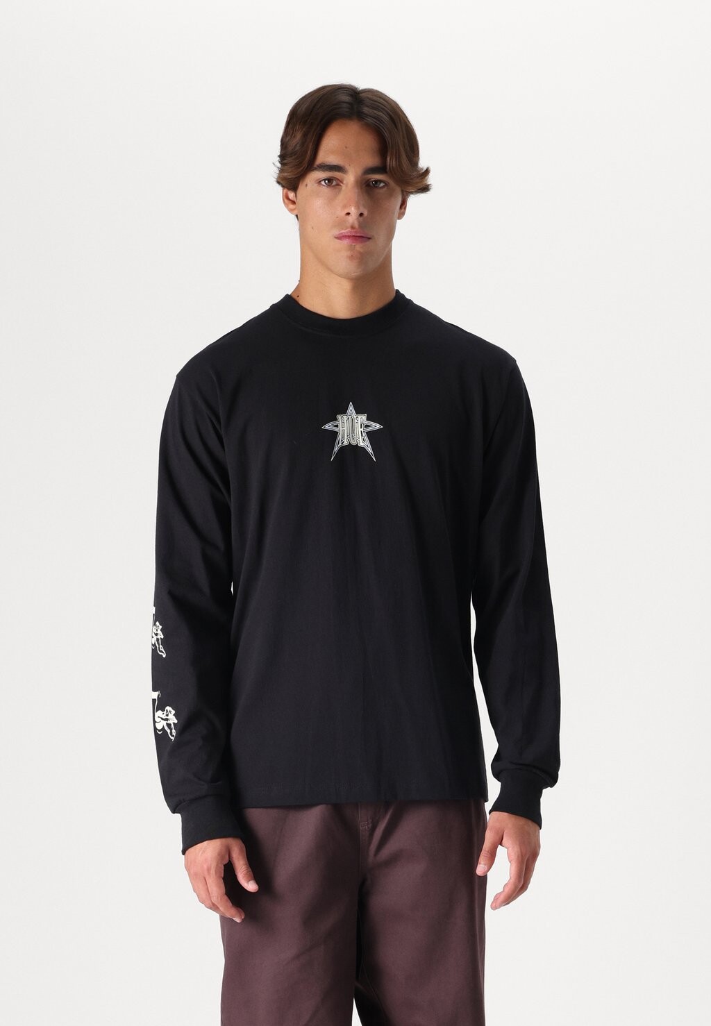 

Топ с длинными рукавами INTERGALACTIC FREQUENCY UNISEX HUF, черный