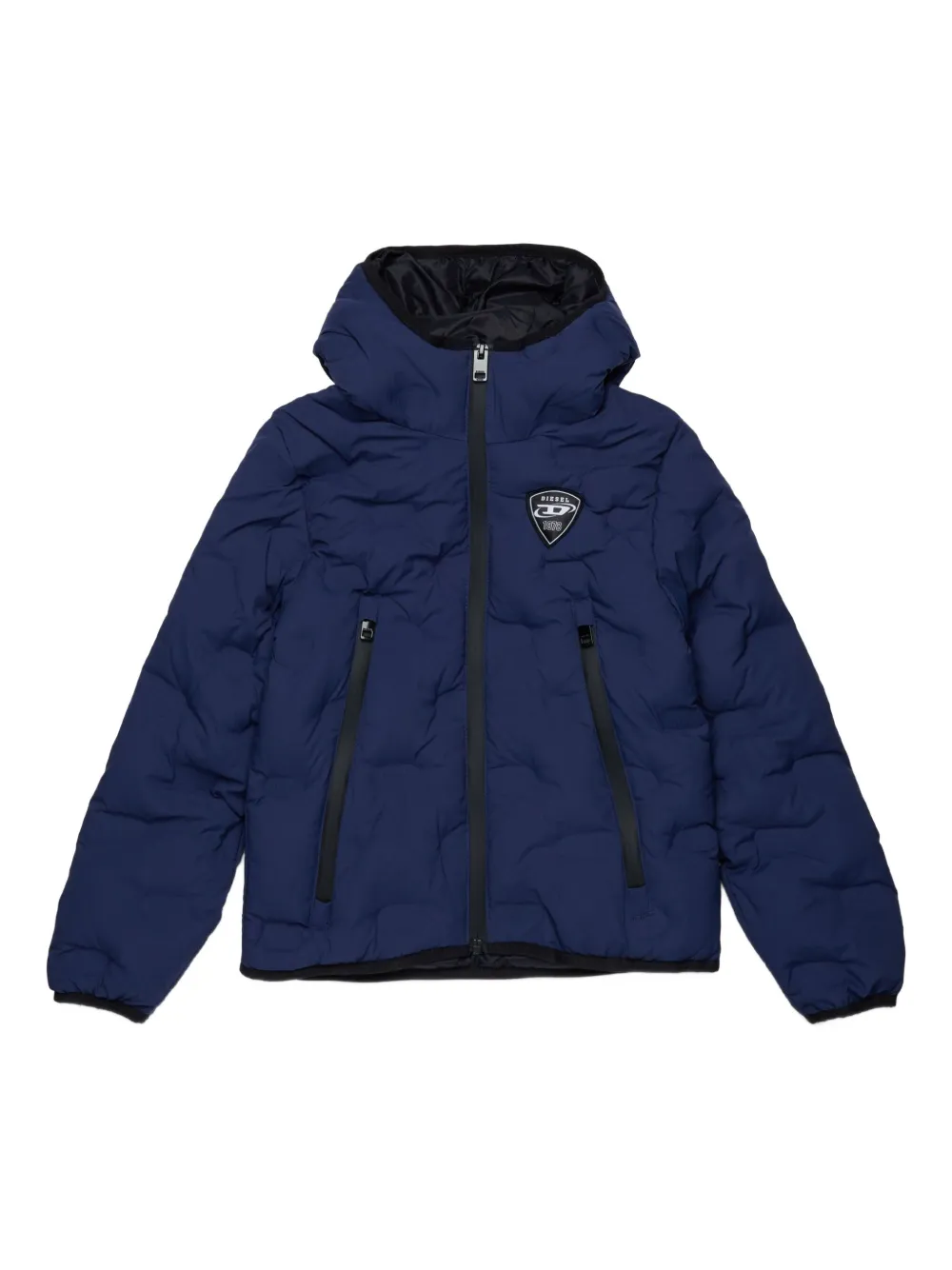 

Пуховик с капюшоном Diesel Kids, синий
